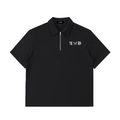 Half-Zip Cotton Polo Shirt