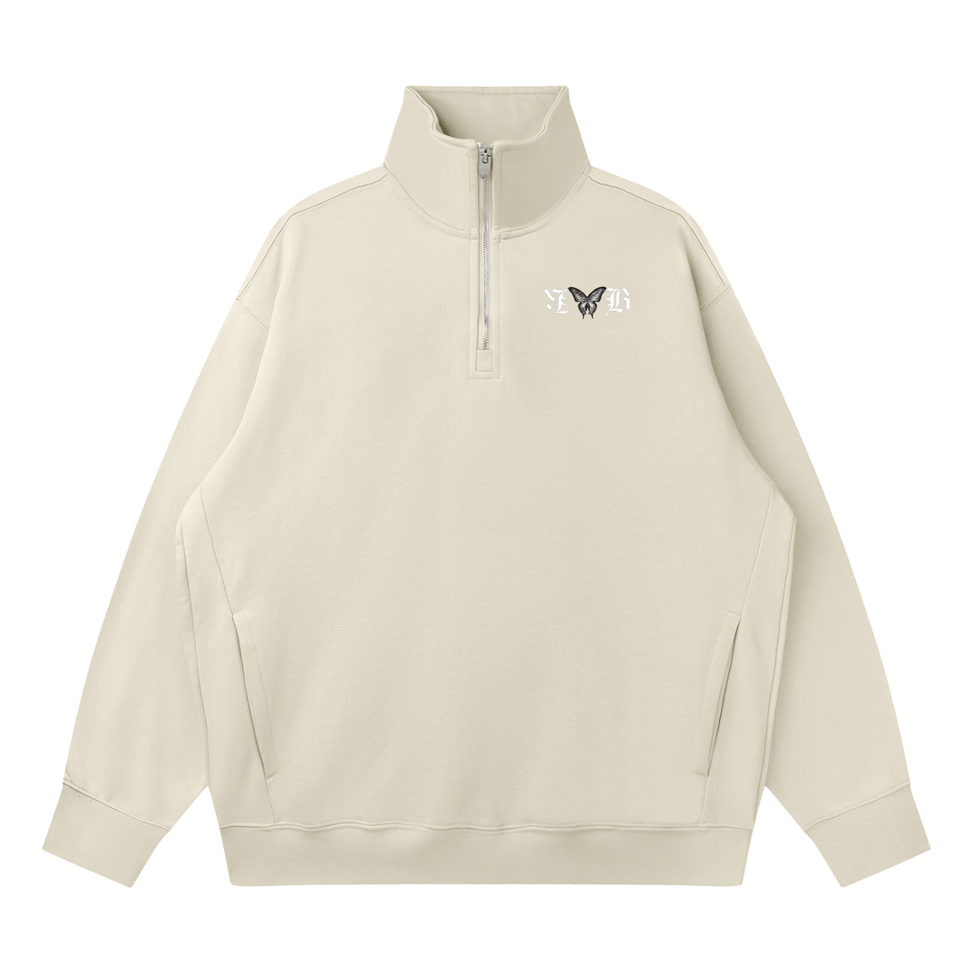 Quarter-Zip Drop Shoulder Sweatshirt