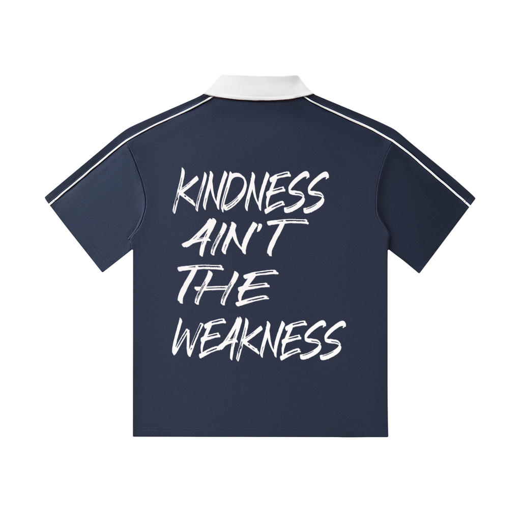 Contrast Collar Short-Sleeve Polo Shirt