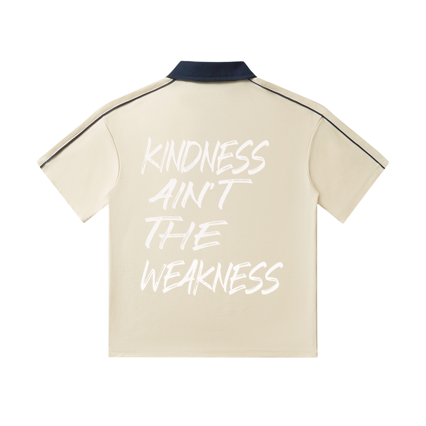 Contrast Collar Short-Sleeve Polo Shirt