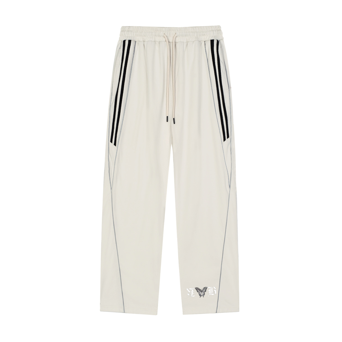Reflection Striped Straight-Leg Sweatpants